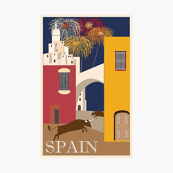 Vintage Travel Poster - Spain Photographic Print