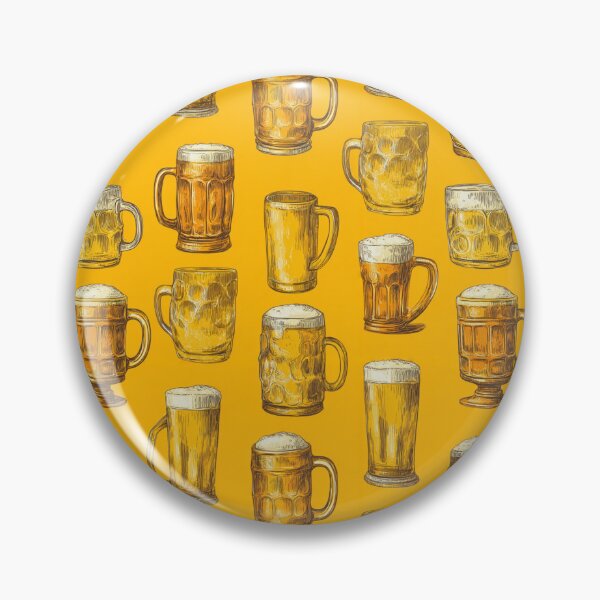Item preview, Vintage Beer Mugs Pattern Oktoberfest Brew designed and sold by NicolasGlowArt.