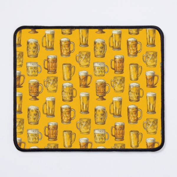 Item preview, Vintage Beer Mugs Pattern Oktoberfest Brew designed and sold by NicolasGlowArt.