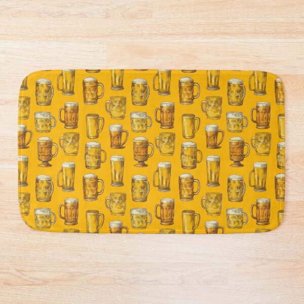 Item preview, Vintage Beer Mugs Pattern Oktoberfest Brew designed and sold by NicolasGlowArt.