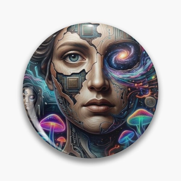 Item preview, Cybernetic Renaissance - Surreal Tech Goddess Art designed and sold by AetherEcho.