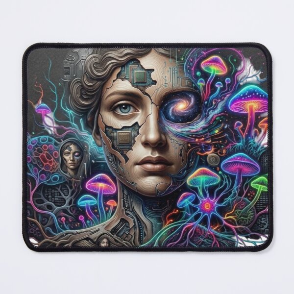 Item preview, Cybernetic Renaissance - Surreal Tech Goddess Art designed and sold by AetherEcho.