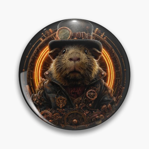 Item preview, Steampunk Guinea Pig Engineer – Clockwork Animal Portrait designed and sold by Valvarius-vibe.