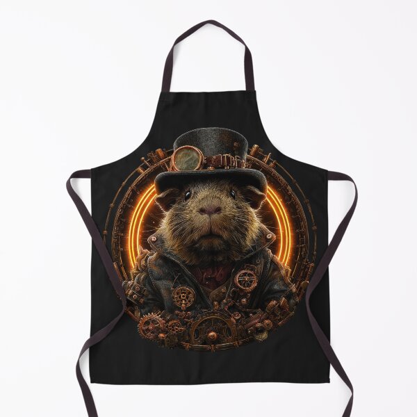 Item preview, Steampunk Guinea Pig Engineer – Clockwork Animal Portrait designed and sold by Valvarius-vibe.