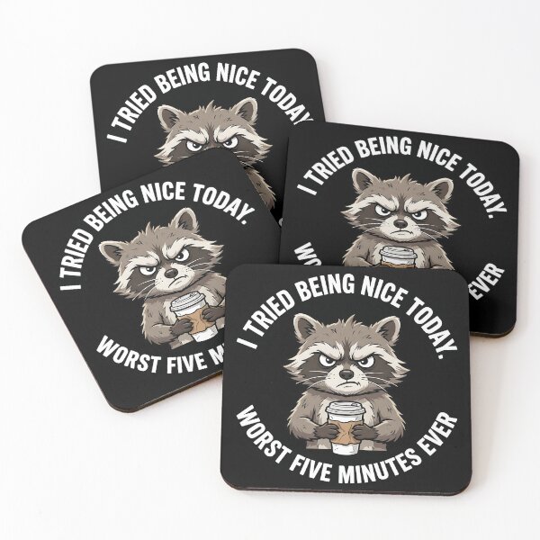 Item preview, Funny Raccoon Sarcastic Quote Chaos Mood Coffee Humor Design designed and sold by timizar.