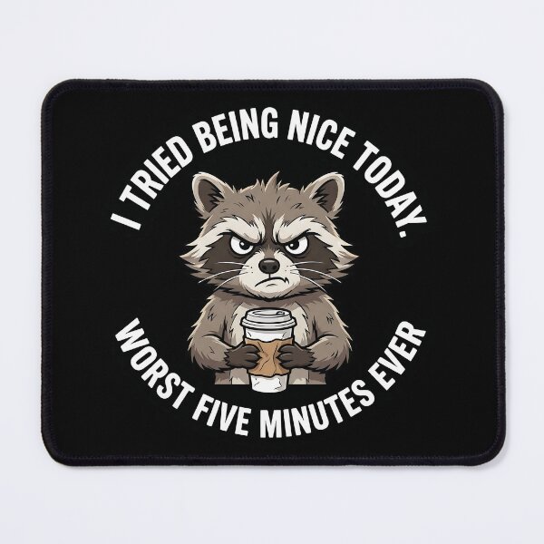 Item preview, Funny Raccoon Sarcastic Quote Chaos Mood Coffee Humor Design designed and sold by timizar.