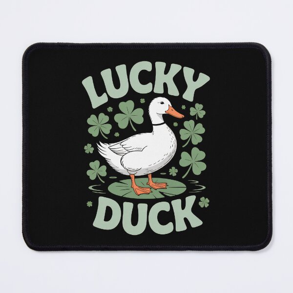 Item preview, Lucky Duck Cute St Patricks Day Duck Shamrock Irish Gift Design designed and sold by ArcticFoxStudio.