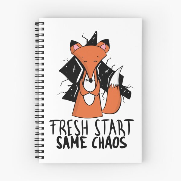 Item preview, Fresh Start Same Chaos Cute Fox Neurodivergent ADHD Humor designed and sold by DesignFreakArt.