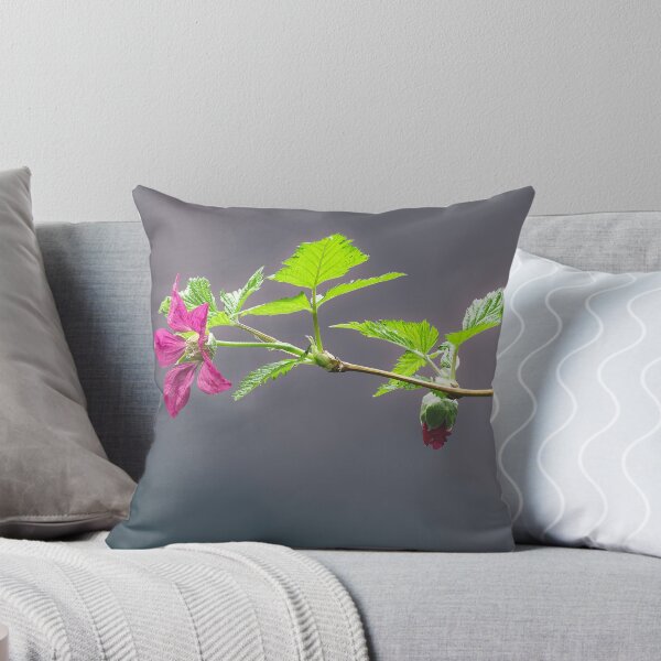Item preview, Salmonberry blossom against soft background designed and sold by lisavonbiela.