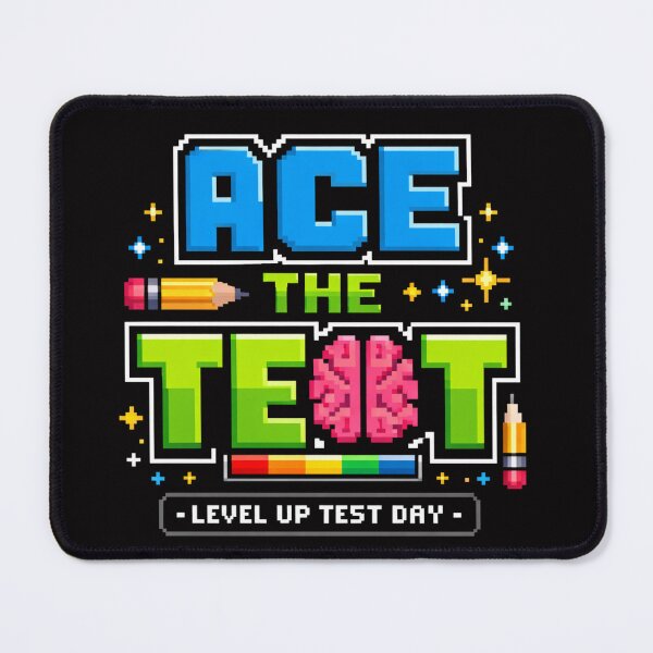 Item preview, Ace The Test Level Up Test Day T-Shirt, gamer student exam motivation gift, pixel video game school test graphic tee designed and sold by Maravillio.