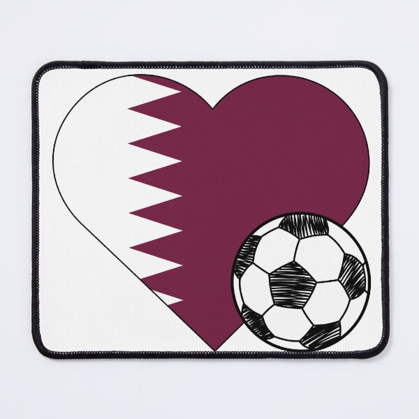 Item preview, Qatar Soccer Heart Design designed and sold by FinalScoreClub.