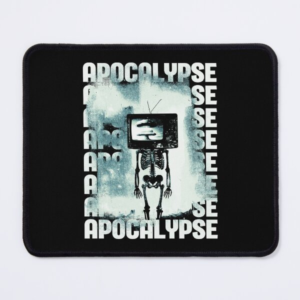 Item preview, Apocalypse - Grunge Dystopian Skeleton TV Nuclear Explosion designed and sold by AnAzArt.