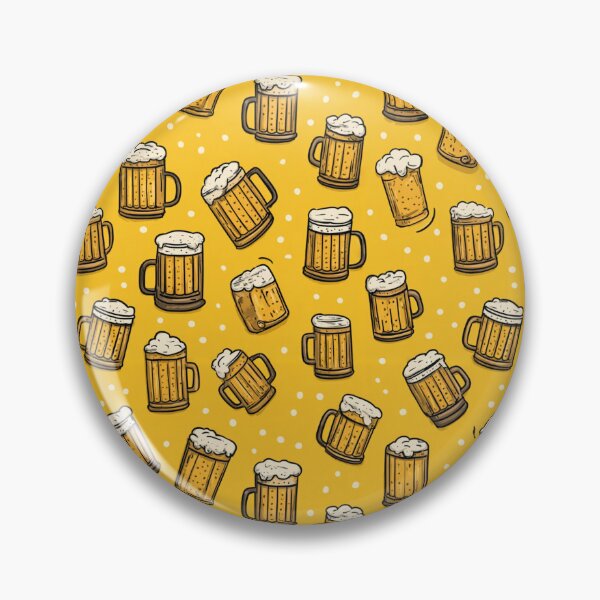 Item preview, Cartoon Beer Mugs Pattern Brew Drinker Design designed and sold by NicolasGlowArt.