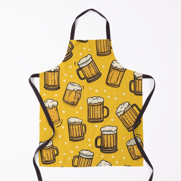 Item preview, Cartoon Beer Mugs Pattern Brew Drinker Design designed and sold by NicolasGlowArt.