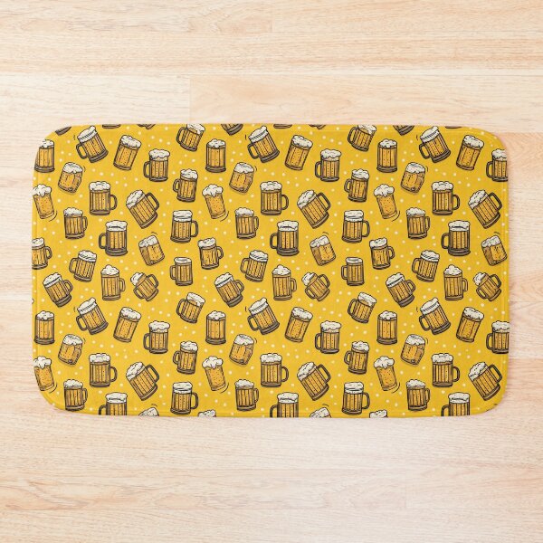 Item preview, Cartoon Beer Mugs Pattern Brew Drinker Design designed and sold by NicolasGlowArt.