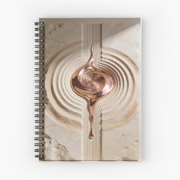 Item preview, Zen Fusion Vortex - Luxury 3D Rose Gold & Carved Stone Relief designed and sold by sana designer.