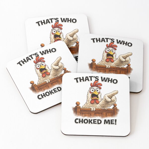 Item preview, Funny Chicken Shirt That’s Who Choked Me Courtroom Chicken Meme Funny Food Joke designed and sold by Refinedpaws.