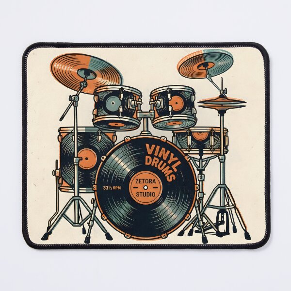 Item preview, Vinyl Record Drum Kit Anatomy designed and sold by ZETORA Studio.