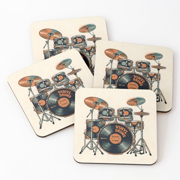 Item preview, Vinyl Record Drum Kit Anatomy designed and sold by ZETORA Studio.