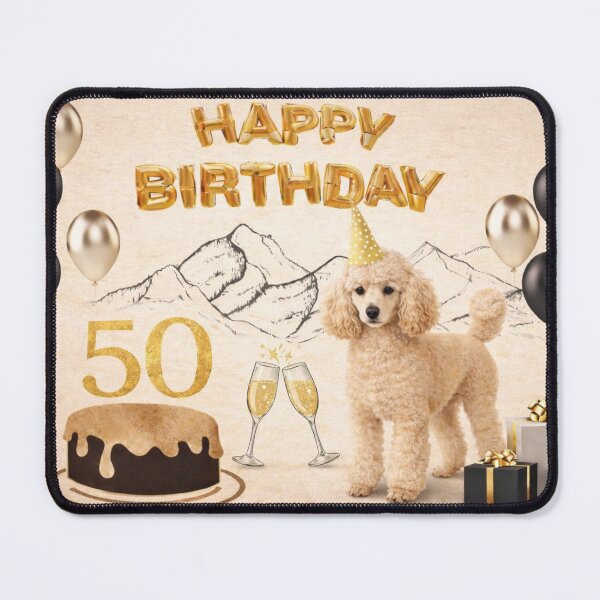 Item preview, Poodle Happy Birthday Card designed and sold by GivingJoy.