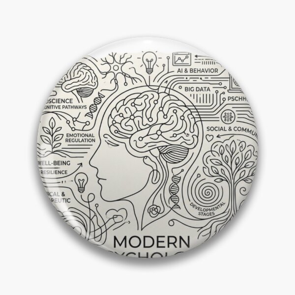 Item preview, Modern Psychology Human Brain Line Art Illustration designed and sold by Lura busah.