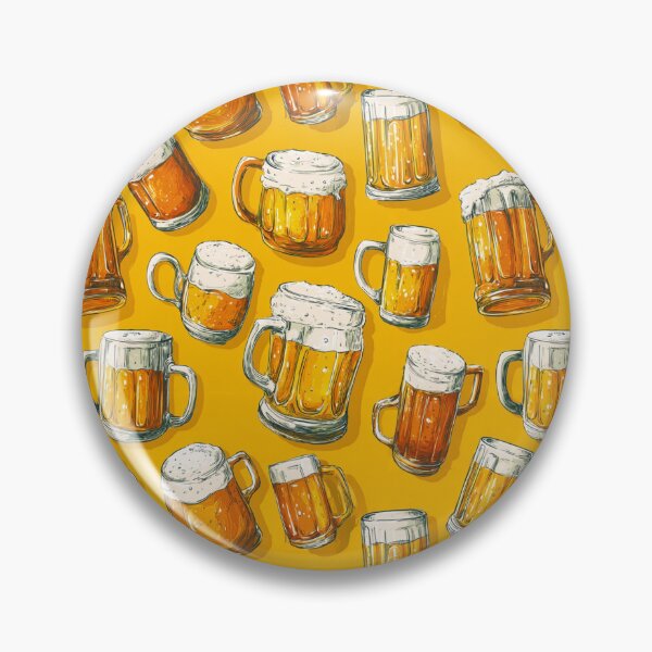 Item preview, Frothy Beer Mugs Pattern Ale Lager Drinker designed and sold by NicolasGlowArt.