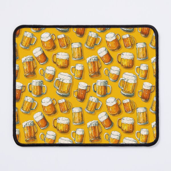 Item preview, Frothy Beer Mugs Pattern Ale Lager Drinker designed and sold by NicolasGlowArt.
