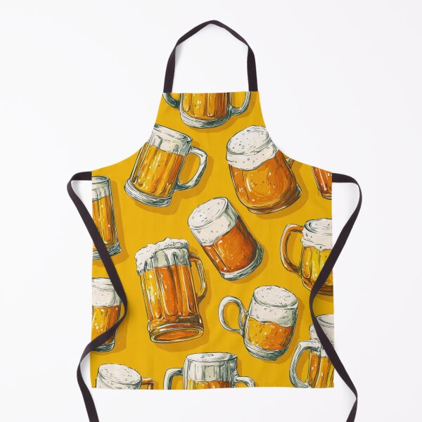Item preview, Frothy Beer Mugs Pattern Ale Lager Drinker designed and sold by NicolasGlowArt.