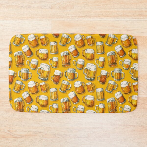 Item preview, Frothy Beer Mugs Pattern Ale Lager Drinker designed and sold by NicolasGlowArt.