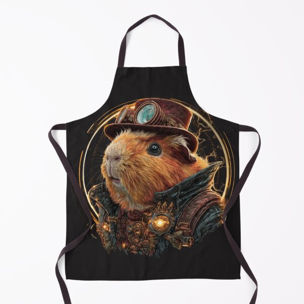 Item preview, Steampunk Guinea Pig Engineer – Clockwork Animal Portrait designed and sold by Valvarius-vibe.