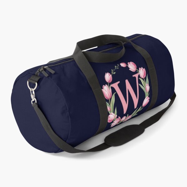 Item preview, Letter W Floral Monogram with Pink Tulips designed and sold by roxysnextgenart.