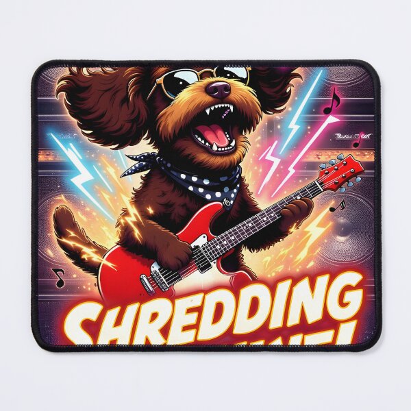 Item preview, Cockapoo Guitar Shredding Dog lover gift idea designed and sold by Dazzio Designs.
