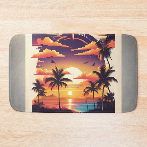 Item preview, Retro Tropical Palm Silhouette Sunset Poster Art designed and sold by CASASIS_MERCH.