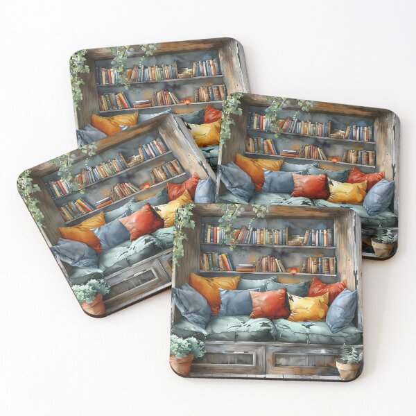 Item preview, Bookish Sanctuary - Cozy Garden Library Alcove designed and sold by VineVibe16Studio.