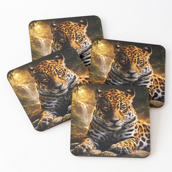 Item preview, Golden Jaguar – Power, Focus & Wild Strength designed and sold by Fei Long Design Hub.