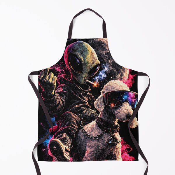 Item preview, Alien Riding Bedlington Terrier Space Trip designed and sold by MariDonna.