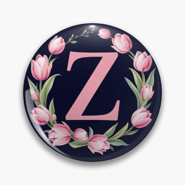 Item preview, Letter Z Floral Monogram with Pink Tulips designed and sold by roxysnextgenart.