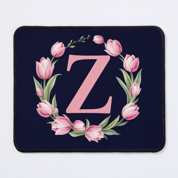 Item preview, Letter Z Floral Monogram with Pink Tulips designed and sold by roxysnextgenart.