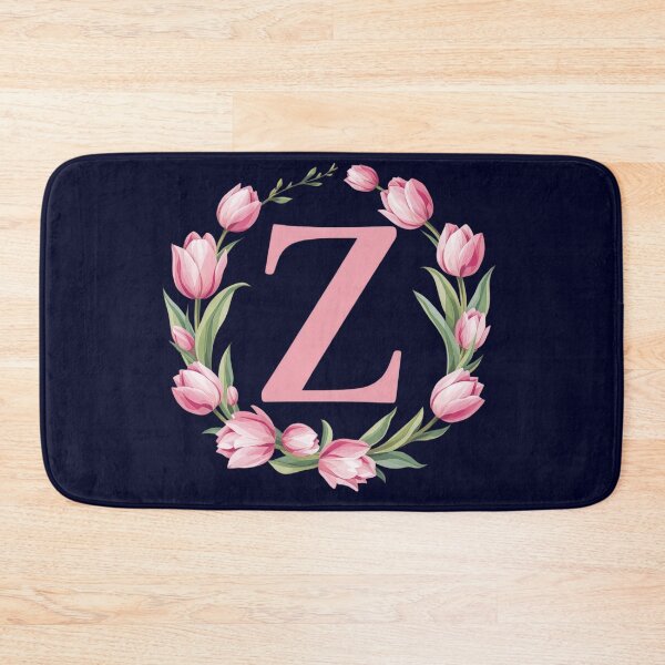 Item preview, Letter Z Floral Monogram with Pink Tulips designed and sold by roxysnextgenart.