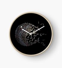 Abstract calligraphy NGC 3344 Clock