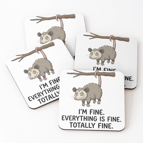 Item preview, Funny Possum Sarcastic Quote Anxiety Mood Meme Animal Design designed and sold by timizar.