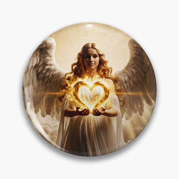 Item preview, Angel of Golden Light and Divine Heart designed and sold by NadinGerasi.