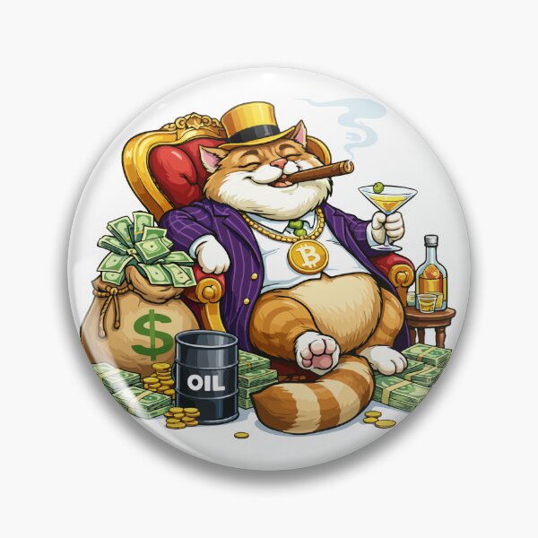 Item preview, Fat Cat Boss: Money, Bitcoin & Cigars designed and sold by MalisoStickers.