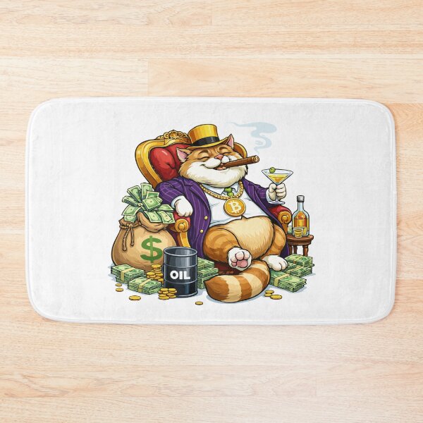 Item preview, Fat Cat Boss: Money, Bitcoin & Cigars designed and sold by MalisoStickers.