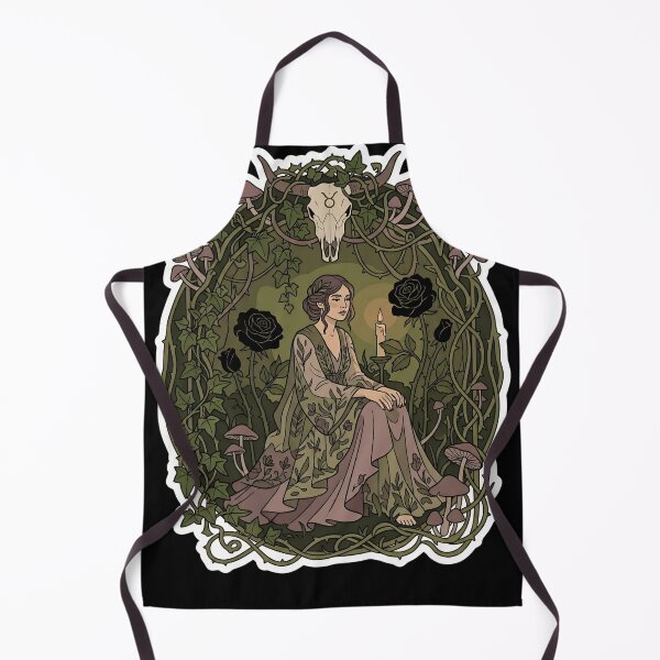 Item preview, Taurus Whimsigoth Zodiac Art — Dark Botanical Earth Sign Astrology Design designed and sold by DriftingDoodle.