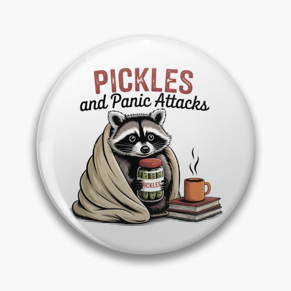 Item preview, Pickles and Panic Attacks – Cozy Anxious Raccoon Funny Mental Health Design designed and sold by Snifferius.