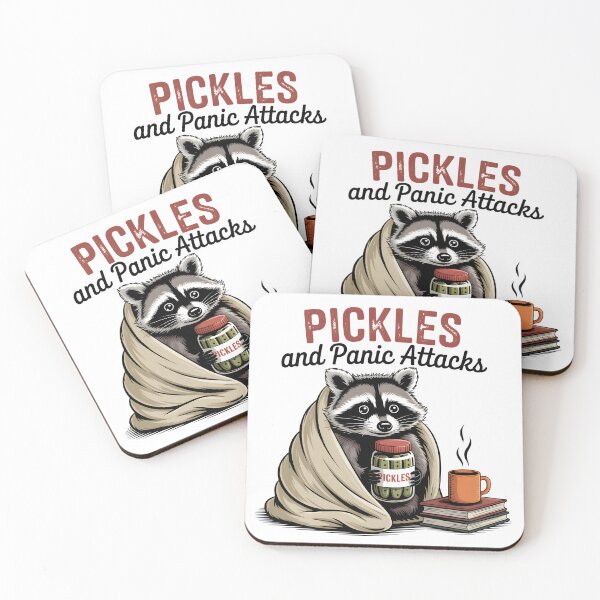 Item preview, Pickles and Panic Attacks – Cozy Anxious Raccoon Funny Mental Health Design designed and sold by Snifferius.