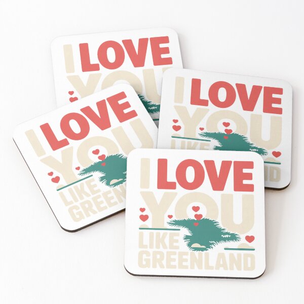 Item preview, I Love You Like Greenland Shirt - Funny Travel & Geography Love Tee designed and sold by MerchlyMike.