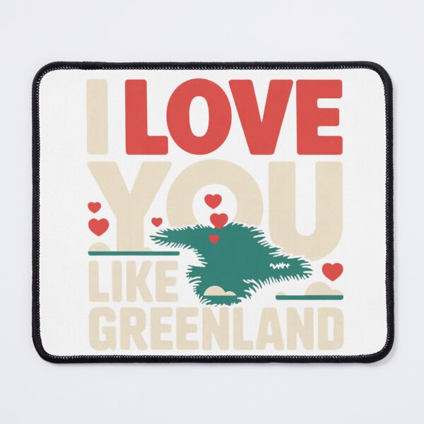 Item preview, I Love You Like Greenland Shirt - Funny Travel & Geography Love Tee designed and sold by MerchlyMike.