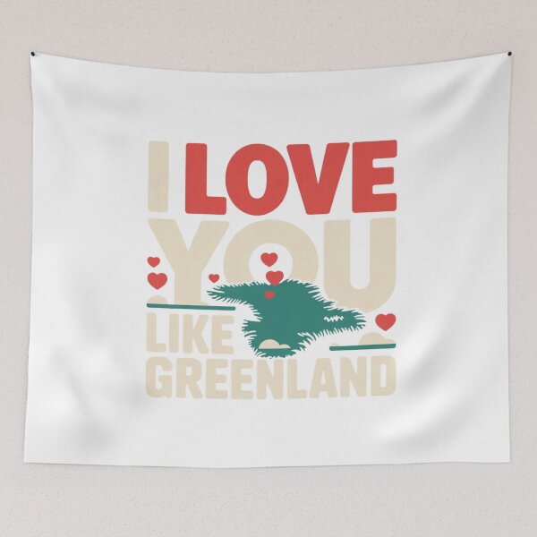 Item preview, I Love You Like Greenland Shirt - Funny Travel & Geography Love Tee designed and sold by MerchlyMike.